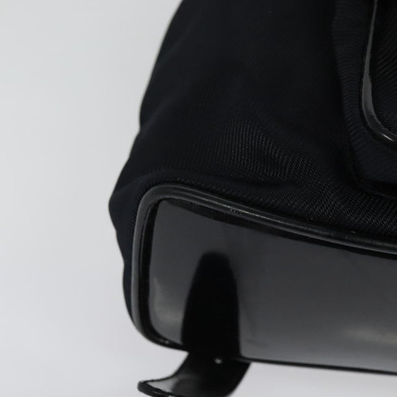 GUCCI Bamboo Backpack Nylon Black Silver 003 3444 0030 Auth ep10557