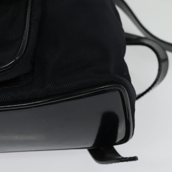 GUCCI Bamboo Backpack Nylon Black Silver 003 3444 0030 Auth ep10557