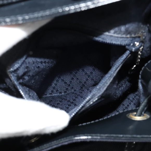 GUCCI Bamboo Backpack Nylon Black Silver 003 3444 0030 Auth ep10557