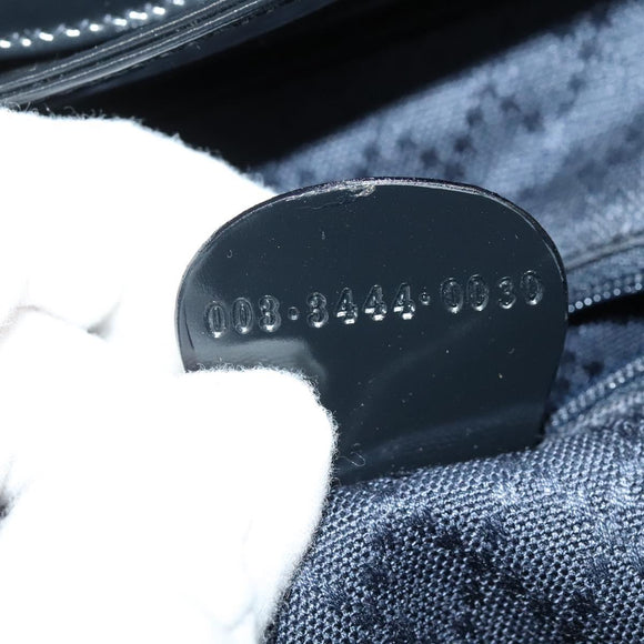 GUCCI Bamboo Backpack Nylon Black Silver 003 3444 0030 Auth ep10557