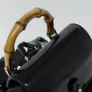 GUCCI Bamboo Backpack Nylon Black Silver 003 3444 0030 Auth ep10557-6