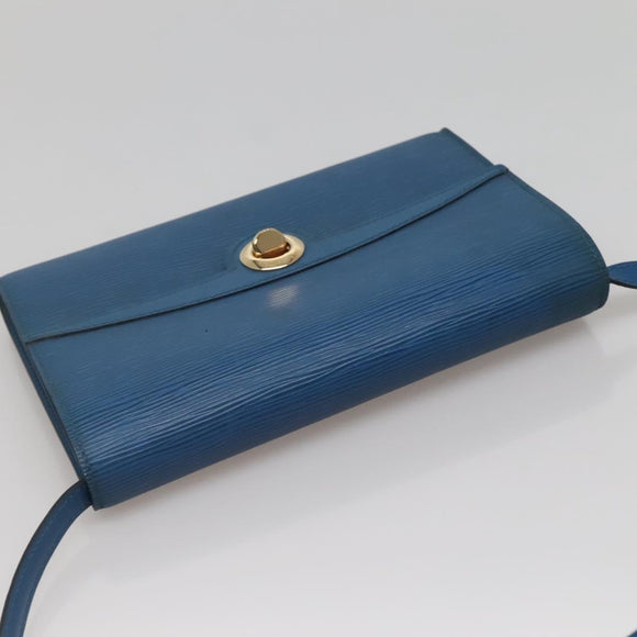 LOUIS VUITTON Epi Pochette Arche Shoulder Bag Blue M52575 LV Auth ep10558