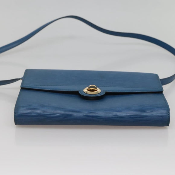 LOUIS VUITTON Epi Pochette Arche Shoulder Bag Blue M52575 LV Auth ep10558