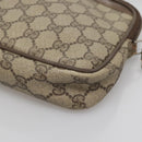 GUCCI GG Supreme Schoudertas PVC Beige Goud 56 02 068 Auth ep10564-15