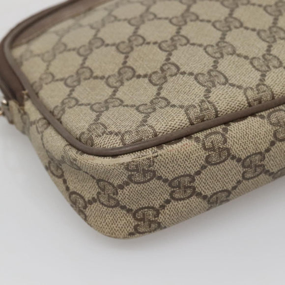 GUCCI GG Supreme Shoulder Bag PVC Beige Gold 56 02 068 Auth ep10564