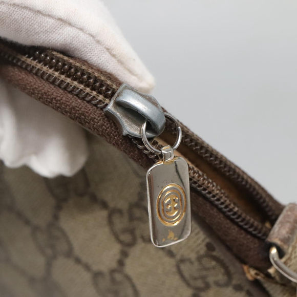 GUCCI GG Supreme Shoulder Bag PVC Beige Gold 56 02 068 Auth ep10564