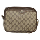 GUCCI GG Supreme Schoudertas PVC Beige Goud 56 02 068 Auth ep10564-1
