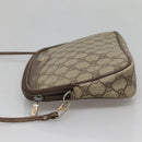 GUCCI GG Supreme Schoudertas PVC Beige Goud 56 02 068 Auth ep10564-3