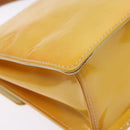 LOUIS VUITTON Monogram Vernis Spring Street Bag Lime Yellow M91068 Auth ep10568-17