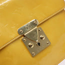 LOUIS VUITTON Monogram Vernis Spring Street Bag Lime Yellow M91068 Auth ep10568-18