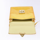 LOUIS VUITTON Monogram Vernis Spring Street Bag Lime Yellow M91068 Auth ep10568-19