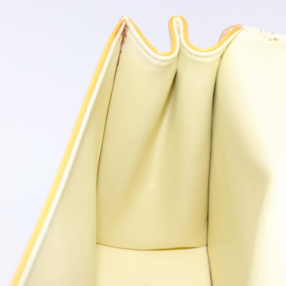 LOUIS VUITTON Monogram Vernis Spring Street Bag Lime Yellow M91068 Auth ep10568