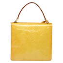 LOUIS VUITTON Monogram Vernis Spring Street Bag Lime Yellow M91068 Auth ep10568-2