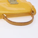 LOUIS VUITTON Monogram Vernis Spring Street Bag Lime Yellow M91068 Auth ep10568-7