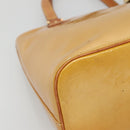 LOUIS VUITTON Monogram Vernis Houston Hand Bag Beige M91004 LV Auth ep10571-15