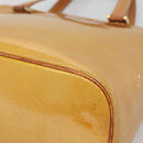 LOUIS VUITTON Monogram Vernis Houston Hand Bag Beige M91004 LV Auth ep10571-16