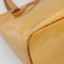 LOUIS VUITTON Monogram Vernis Houston Hand Bag Beige M91004 LV Auth ep10571-17
