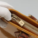 LOUIS VUITTON Monogram Vernis Houston Hand Bag Beige M91004 LV Auth ep10571-18