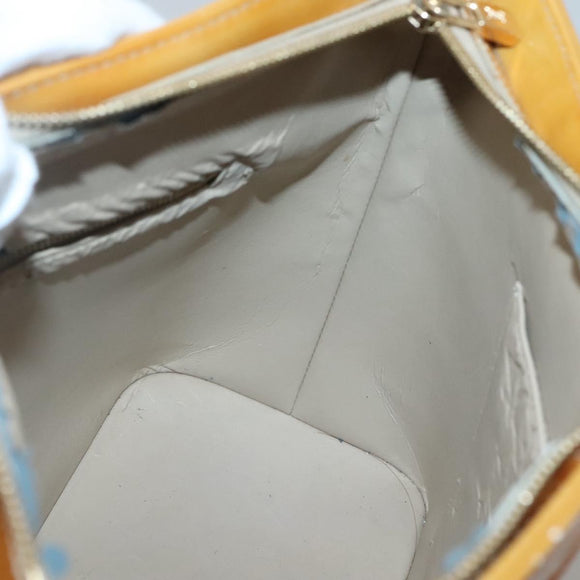 LOUIS VUITTON Monogram Vernis Houston Hand Bag Beige M91004 LV Auth ep10571