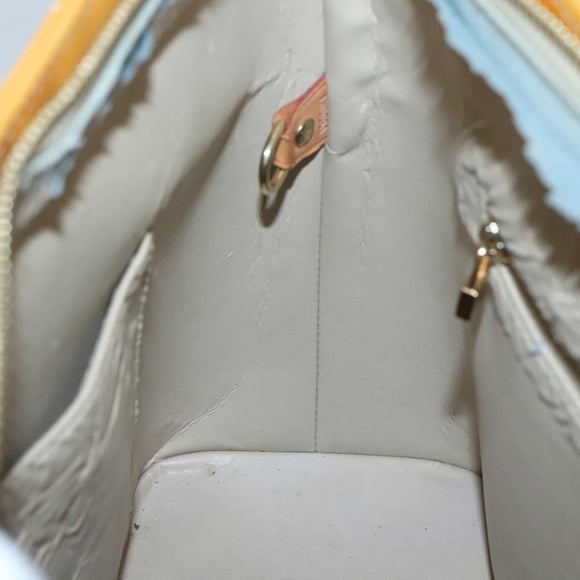 LOUIS VUITTON Monogram Vernis Houston Hand Bag Beige M91004 LV Auth ep10571