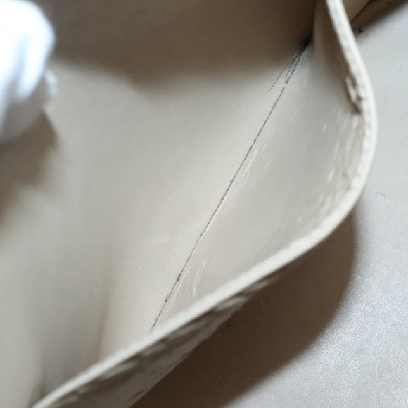 LOUIS VUITTON Monogram Vernis Houston Hand Bag Beige M91004 LV Auth ep10571