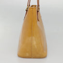 LOUIS VUITTON Monogram Vernis Houston Hand Bag Beige M91004 LV Auth ep10571-4