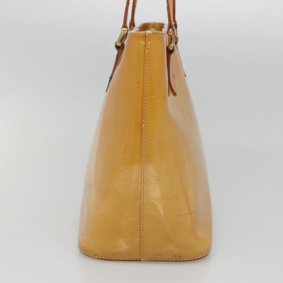 LOUIS VUITTON Monogram Vernis Houston Hand Bag Beige M91004 LV Auth ep10571