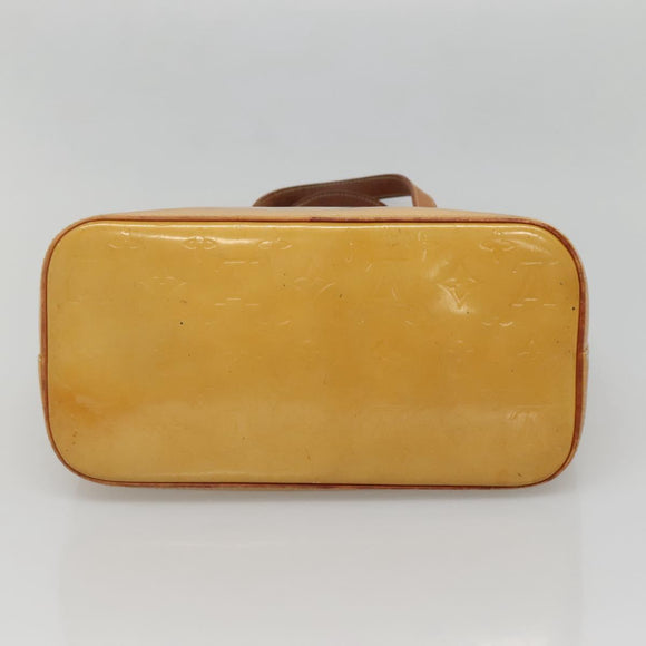 LOUIS VUITTON Monogram Vernis Houston Hand Bag Beige M91004 LV Auth ep10571