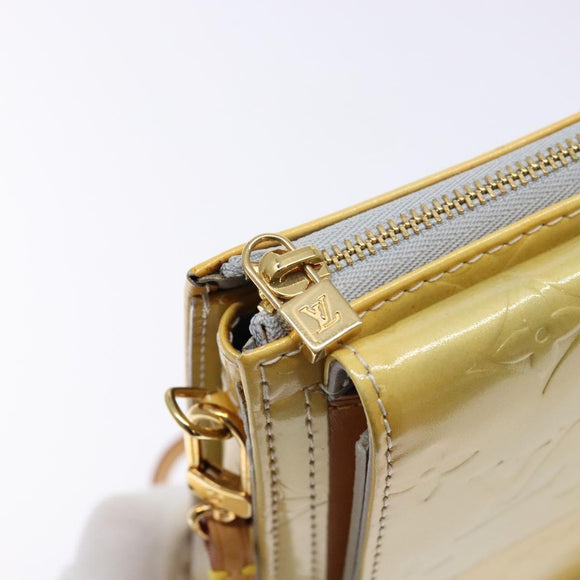 LOUIS VUITTON Monogram Vernis Motto Accessory Pouch Gris M91030 LV Auth ep10575