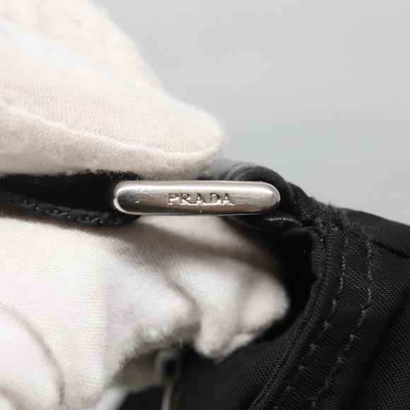 PRADA Shoulder Bag Nylon Black Silver Auth ep10576