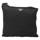 PRADA Shoulder Bag Nylon Black Silver Auth ep10576-13