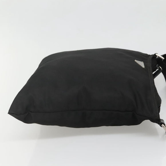 PRADA Shoulder Bag Nylon Black Silver Auth ep10576