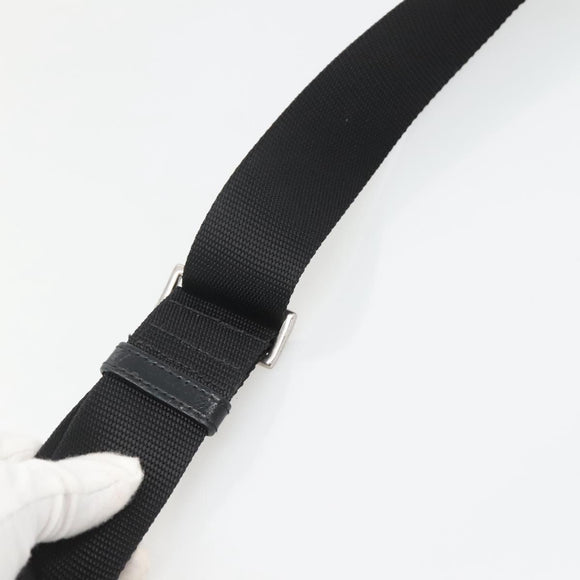PRADA Shoulder Bag Nylon Black Silver Auth ep10576