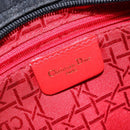 Christian Dior Lady Dior Canage Hand Bag Nylon Black Gold Auth ep10577-18