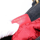 Christian Dior Lady Dior Canage Hand Bag Nylon Black Gold Auth ep10577-12