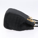 Christian Dior Lady Dior Canage Hand Bag Nylon Black Gold Auth ep10577-3