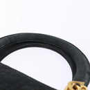 Christian Dior Lady Dior Canage Hand Bag Nylon Black Gold Auth ep10577-8