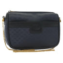 GUCCI Micro GG Supreme Chain Shoulder Bag PVC Navy Gold 001 14 0412 Auth ep10578-1