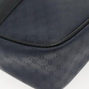 GUCCI Micro GG Supreme Chain Shoulder Bag PVC Navy Gold 001 14 0412 Auth ep10578-10