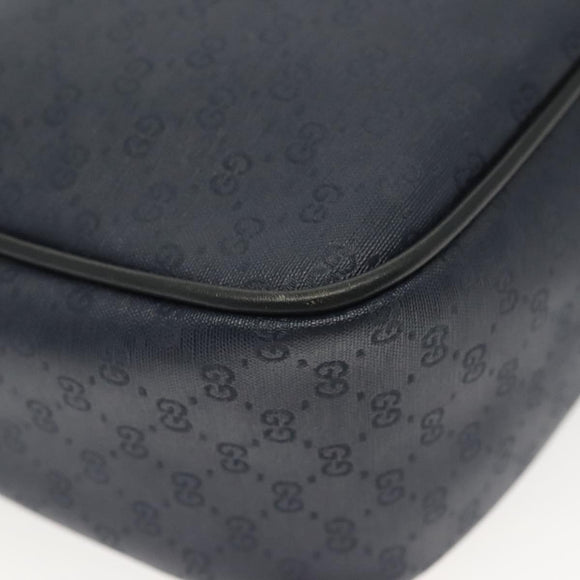 GUCCI Micro GG Supreme Chain Shoulder Bag PVC Navy Gold 001 14 0412 Auth ep10578