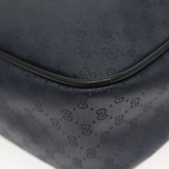 GUCCI Micro GG Supreme Chain Shoulder Bag PVC Navy Gold 001 14 0412 Auth ep10578