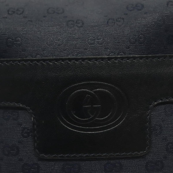 GUCCI Micro GG Supreme Chain Shoulder Bag PVC Navy Gold 001 14 0412 Auth ep10578