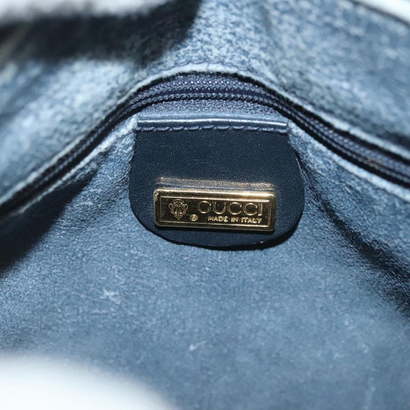 GUCCI Micro GG Supreme Chain Shoulder Bag PVC Navy Gold 001 14 0412 Auth ep10578