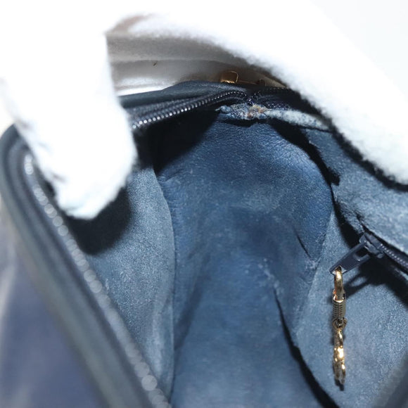 GUCCI Micro GG Supreme Chain Shoulder Bag PVC Navy Gold 001 14 0412 Auth ep10578