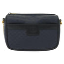 GUCCI Micro GG Supreme Chain Shoulder Bag PVC Navy Gold 001 14 0412 Auth ep10578-2