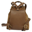 GUCCI Bamboo Backpack Suede Brown Gold 003 58 0030 Auth ep10582-2