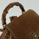 GUCCI Bamboo Backpack Suede Brown Gold 003 58 0030 Auth ep10582-6