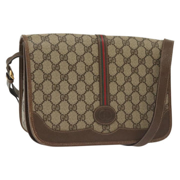 GUCCI GG Supreme Web Sherry Line Bag PVC Beige Gold 001 113 0551 Auth ep10586