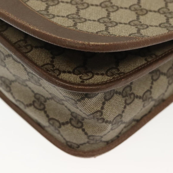 GUCCI GG Supreme Web Sherry Line Bag PVC Beige Gold 001 113 0551 Auth ep10586