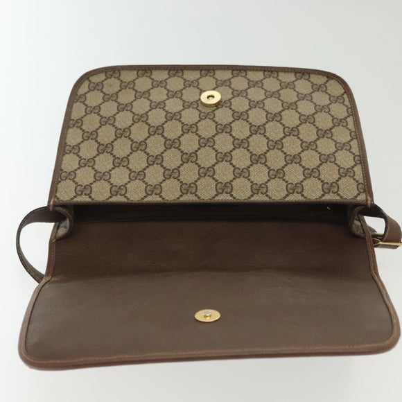 GUCCI GG Supreme Web Sherry Line Bag PVC Beige Gold 001 113 0551 Auth ep10586